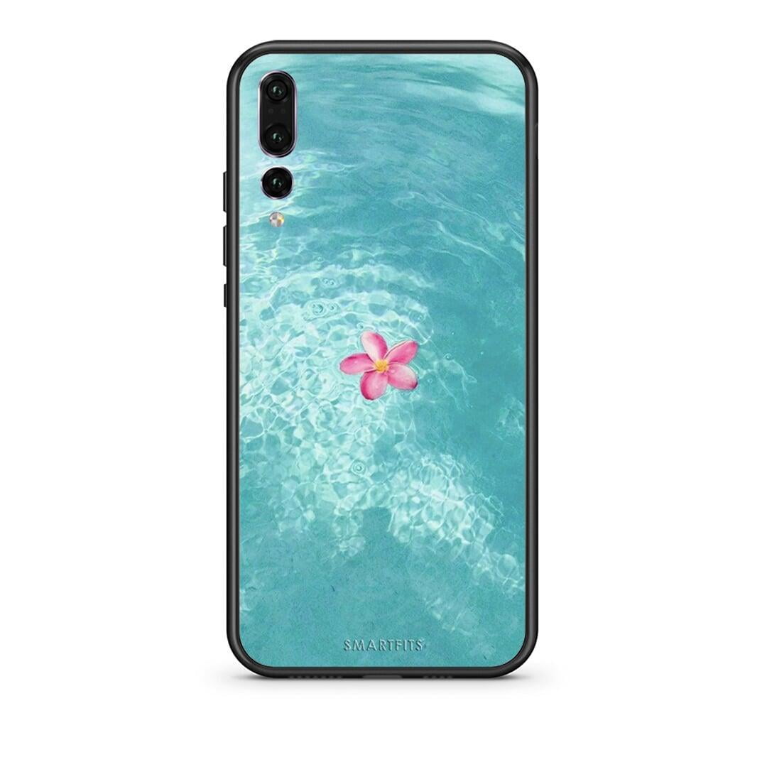huawei p20 pro Water Flower Θήκη από τη Smartfits με σχέδιο στο πίσω μέρος και μαύρο περίβλημα | Smartphone case with colorful back and black bezels by Smartfits