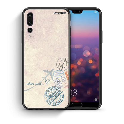 Θήκη Huawei P20 Pro Where Next από τη Smartfits με σχέδιο στο πίσω μέρος και μαύρο περίβλημα | Huawei P20 Pro Where Next case with colorful back and black bezels
