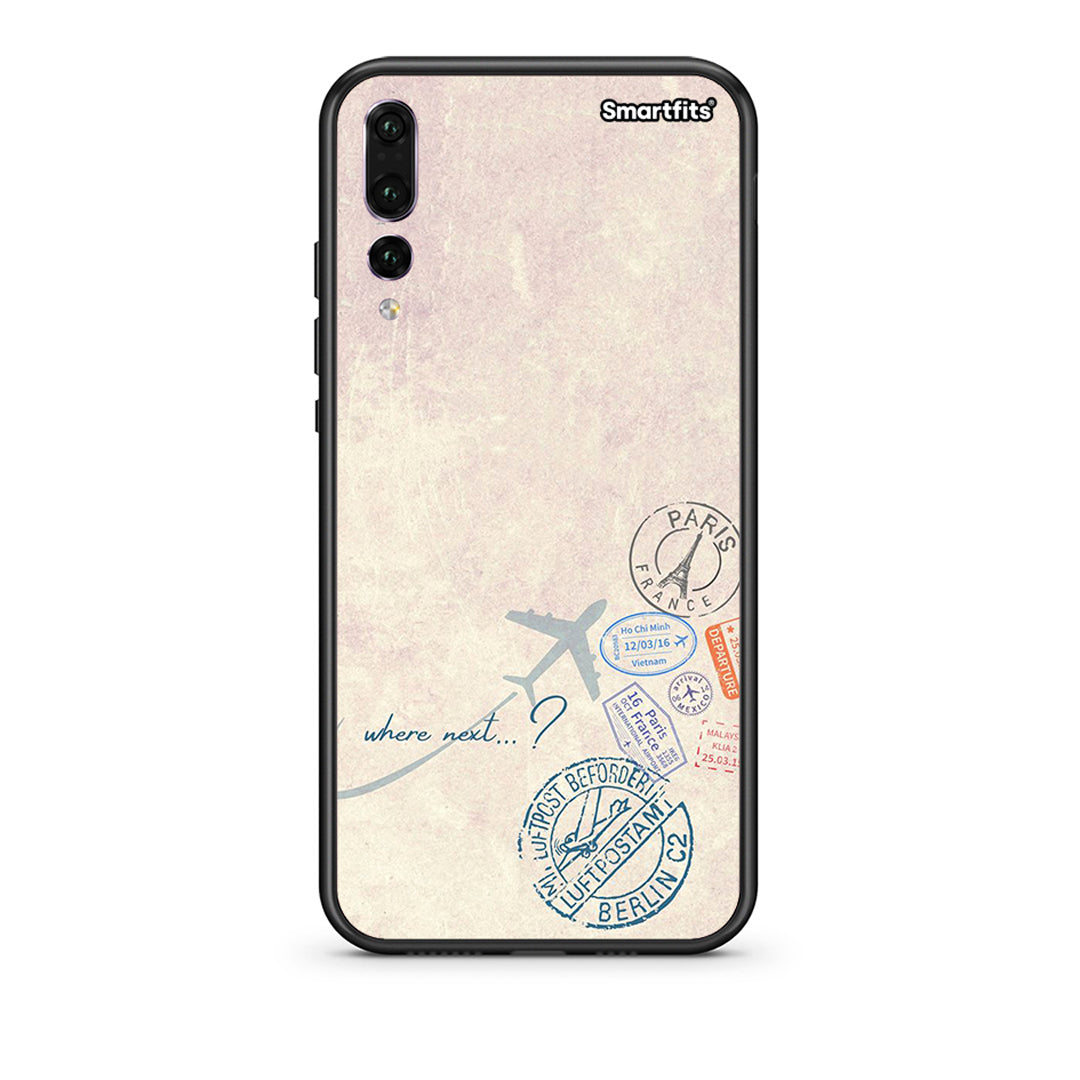 huawei p20 pro Where Next Θήκη από τη Smartfits με σχέδιο στο πίσω μέρος και μαύρο περίβλημα | Smartphone case with colorful back and black bezels by Smartfits