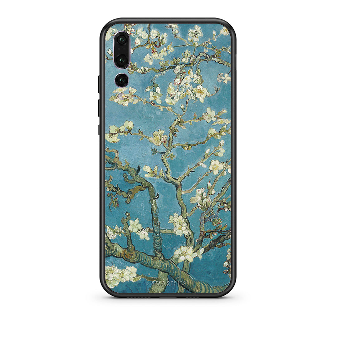 huawei p20 pro White Blossoms θήκη από τη Smartfits με σχέδιο στο πίσω μέρος και μαύρο περίβλημα | Smartphone case with colorful back and black bezels by Smartfits