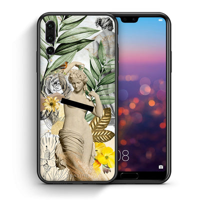 Θήκη Huawei P20 Pro Woman Statue από τη Smartfits με σχέδιο στο πίσω μέρος και μαύρο περίβλημα | Huawei P20 Pro Woman Statue case with colorful back and black bezels