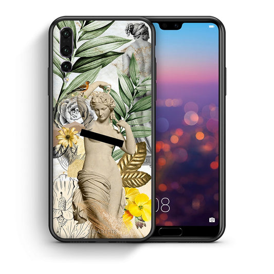 Θήκη Huawei P20 Pro Woman Statue από τη Smartfits με σχέδιο στο πίσω μέρος και μαύρο περίβλημα | Huawei P20 Pro Woman Statue case with colorful back and black bezels