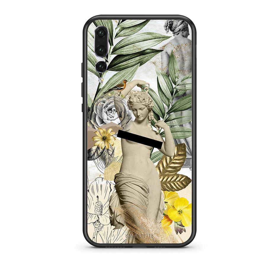 huawei p20 pro Woman Statue θήκη από τη Smartfits με σχέδιο στο πίσω μέρος και μαύρο περίβλημα | Smartphone case with colorful back and black bezels by Smartfits
