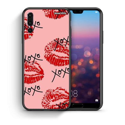 Θήκη Huawei P20 Pro XOXO Lips από τη Smartfits με σχέδιο στο πίσω μέρος και μαύρο περίβλημα | Huawei P20 Pro XOXO Lips case with colorful back and black bezels