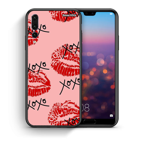 Θήκη Huawei P20 Pro XOXO Lips από τη Smartfits με σχέδιο στο πίσω μέρος και μαύρο περίβλημα | Huawei P20 Pro XOXO Lips case with colorful back and black bezels
