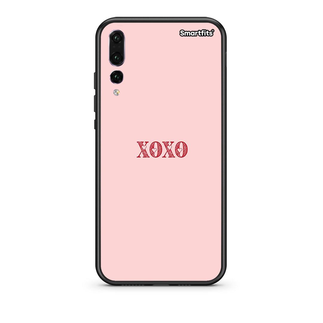 huawei p20 pro XOXO Love θήκη από τη Smartfits με σχέδιο στο πίσω μέρος και μαύρο περίβλημα | Smartphone case with colorful back and black bezels by Smartfits