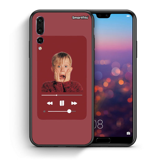 Θήκη Huawei P20 Pro Xmas Alone Music από τη Smartfits με σχέδιο στο πίσω μέρος και μαύρο περίβλημα | Huawei P20 Pro Xmas Alone Music case with colorful back and black bezels