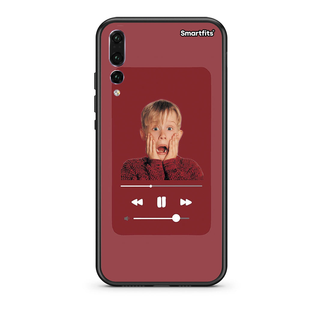huawei p20 pro Xmas Alone Music θήκη από τη Smartfits με σχέδιο στο πίσω μέρος και μαύρο περίβλημα | Smartphone case with colorful back and black bezels by Smartfits