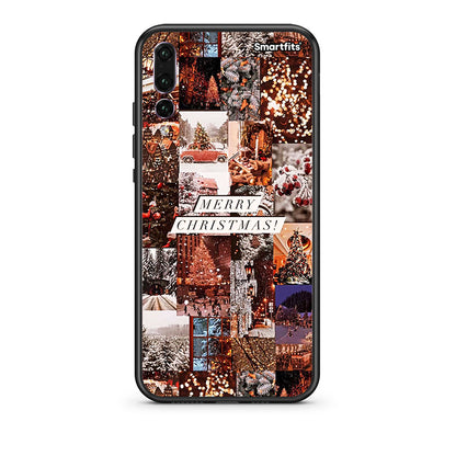 huawei p20 pro Xmas Collage θήκη από τη Smartfits με σχέδιο στο πίσω μέρος και μαύρο περίβλημα | Smartphone case with colorful back and black bezels by Smartfits