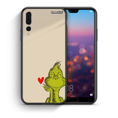 Θήκη Huawei P20 Pro Xmas Grinch από τη Smartfits με σχέδιο στο πίσω μέρος και μαύρο περίβλημα | Huawei P20 Pro Xmas Grinch case with colorful back and black bezels