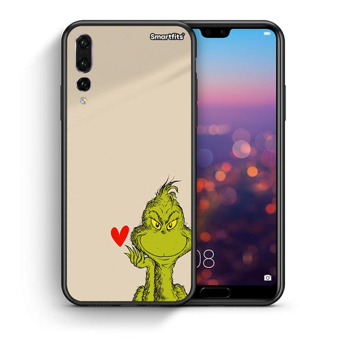 Θήκη Huawei P20 Pro Xmas Grinch από τη Smartfits με σχέδιο στο πίσω μέρος και μαύρο περίβλημα | Huawei P20 Pro Xmas Grinch case with colorful back and black bezels