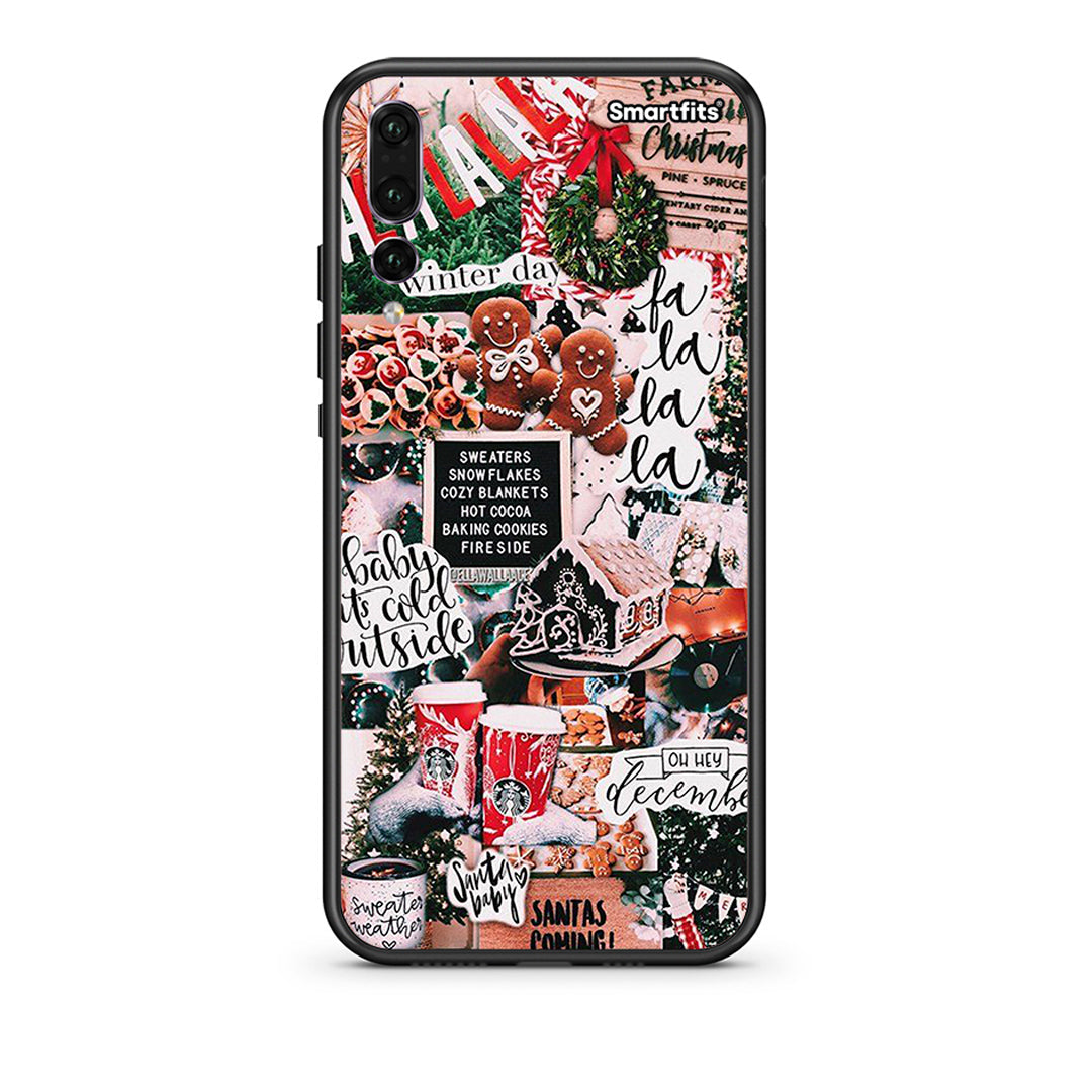 huawei p20 pro Xmas Habbits θήκη από τη Smartfits με σχέδιο στο πίσω μέρος και μαύρο περίβλημα | Smartphone case with colorful back and black bezels by Smartfits