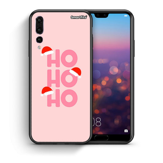 Θήκη Huawei P20 Pro Xmas Ho Ho Ho από τη Smartfits με σχέδιο στο πίσω μέρος και μαύρο περίβλημα | Huawei P20 Pro Xmas Ho Ho Ho case with colorful back and black bezels