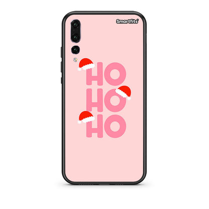 huawei p20 pro Xmas Ho Ho Ho θήκη από τη Smartfits με σχέδιο στο πίσω μέρος και μαύρο περίβλημα | Smartphone case with colorful back and black bezels by Smartfits