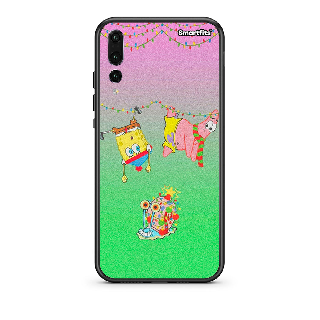 huawei p20 pro Xmas Lights θήκη από τη Smartfits με σχέδιο στο πίσω μέρος και μαύρο περίβλημα | Smartphone case with colorful back and black bezels by Smartfits