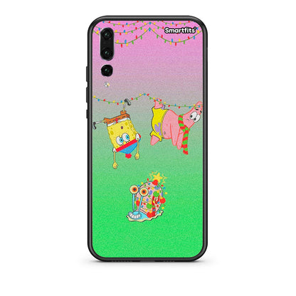 huawei p20 pro Xmas Lights θήκη από τη Smartfits με σχέδιο στο πίσω μέρος και μαύρο περίβλημα | Smartphone case with colorful back and black bezels by Smartfits