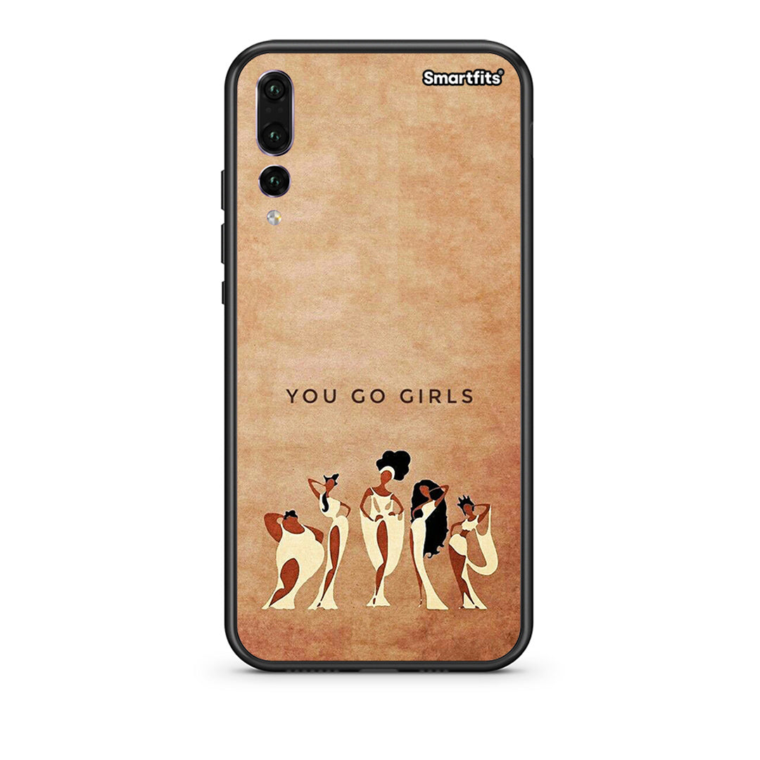 huawei p20 pro You Go Girl θήκη από τη Smartfits με σχέδιο στο πίσω μέρος και μαύρο περίβλημα | Smartphone case with colorful back and black bezels by Smartfits