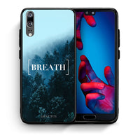 Thumbnail for Θήκη Huawei P20 Breath Quote από τη Smartfits με σχέδιο στο πίσω μέρος και μαύρο περίβλημα | Huawei P20 Breath Quote case with colorful back and black bezels