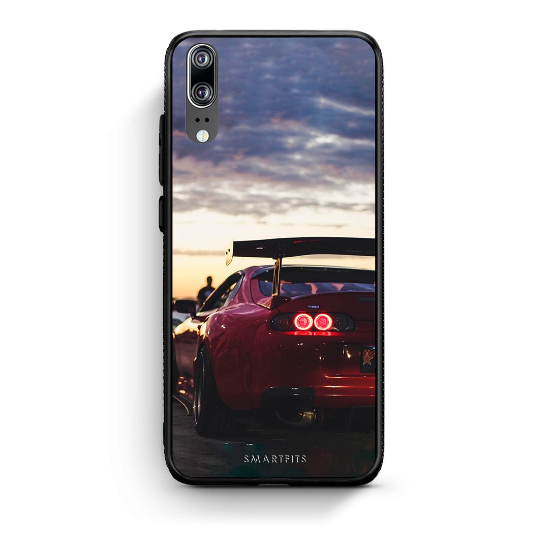 Huawei P20 Racing Supra θήκη από τη Smartfits με σχέδιο στο πίσω μέρος και μαύρο περίβλημα | Smartphone case with colorful back and black bezels by Smartfits