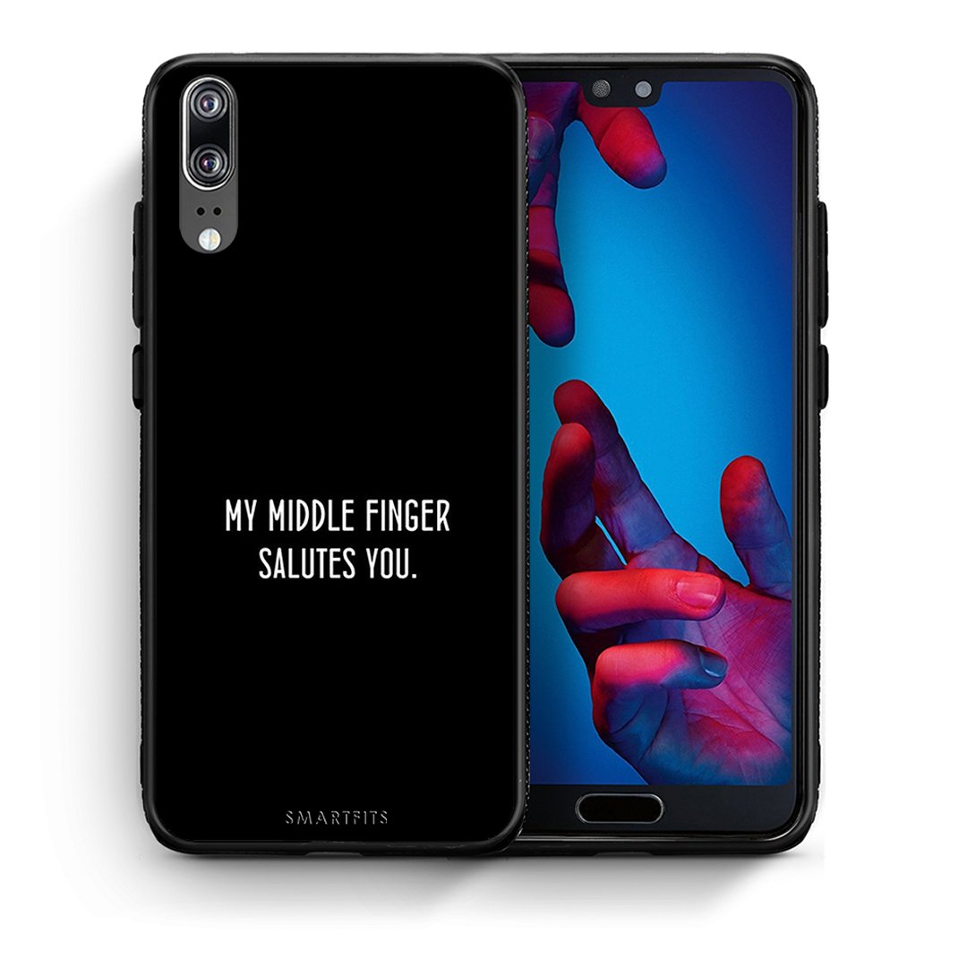 Θήκη Huawei P20 Salute από τη Smartfits με σχέδιο στο πίσω μέρος και μαύρο περίβλημα | Huawei P20 Salute case with colorful back and black bezels