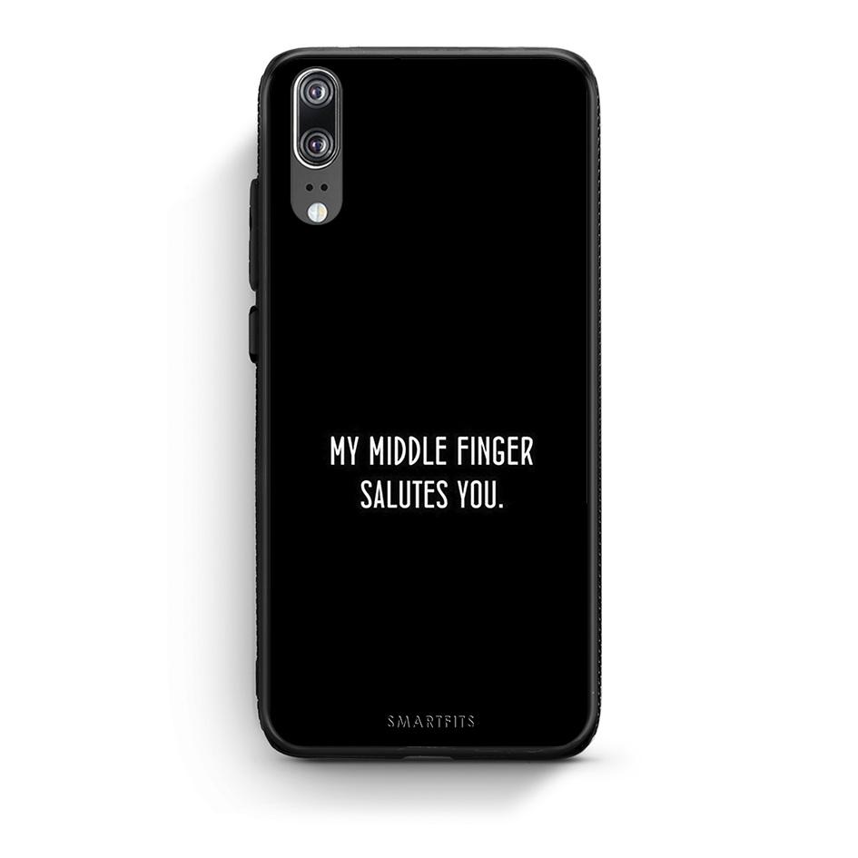 Huawei P20 Salute θήκη από τη Smartfits με σχέδιο στο πίσω μέρος και μαύρο περίβλημα | Smartphone case with colorful back and black bezels by Smartfits