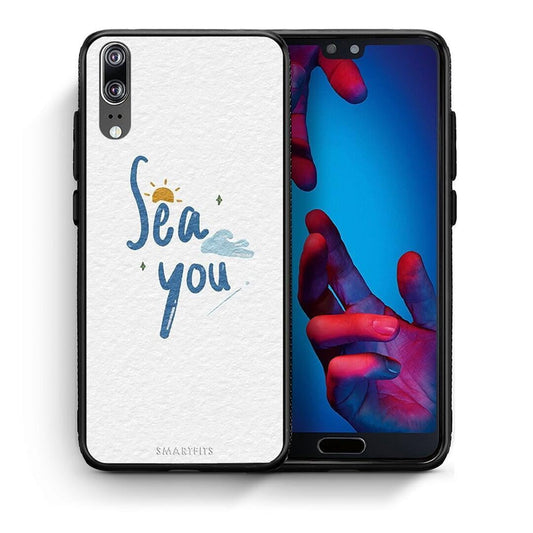 Θήκη Huawei P20 Sea You από τη Smartfits με σχέδιο στο πίσω μέρος και μαύρο περίβλημα | Huawei P20 Sea You case with colorful back and black bezels