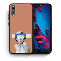 Thumbnail for Θήκη Huawei P20 Sim Merilyn από τη Smartfits με σχέδιο στο πίσω μέρος και μαύρο περίβλημα | Huawei P20 Sim Merilyn case with colorful back and black bezels