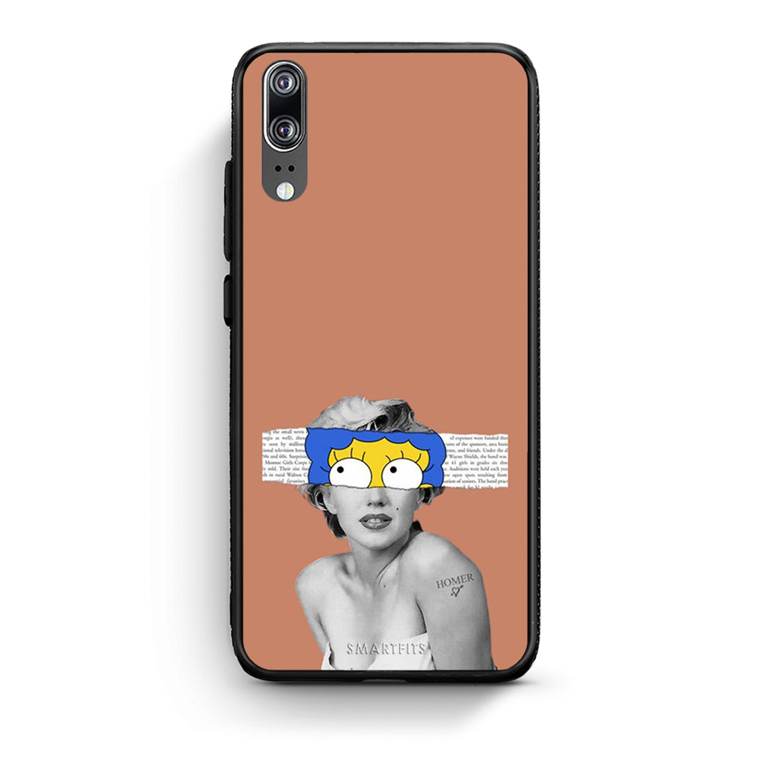 Huawei P20 Sim Merilyn θήκη από τη Smartfits με σχέδιο στο πίσω μέρος και μαύρο περίβλημα | Smartphone case with colorful back and black bezels by Smartfits