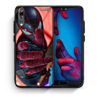 Thumbnail for Θήκη Huawei P20 Spider Hand από τη Smartfits με σχέδιο στο πίσω μέρος και μαύρο περίβλημα | Huawei P20 Spider Hand case with colorful back and black bezels