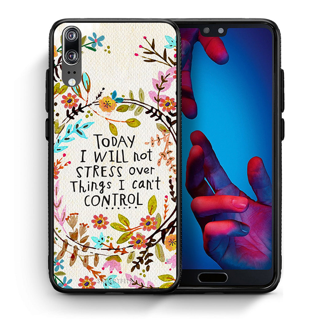 Θήκη Huawei P20 Stress Over από τη Smartfits με σχέδιο στο πίσω μέρος και μαύρο περίβλημα | Huawei P20 Stress Over case with colorful back and black bezels