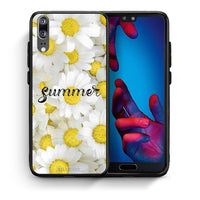 Thumbnail for Θήκη Huawei P20 Summer Daisies από τη Smartfits με σχέδιο στο πίσω μέρος και μαύρο περίβλημα | Huawei P20 Summer Daisies case with colorful back and black bezels