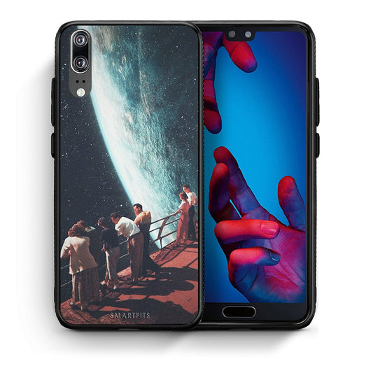 Θήκη Huawei P20 Surreal View από τη Smartfits με σχέδιο στο πίσω μέρος και μαύρο περίβλημα | Huawei P20 Surreal View case with colorful back and black bezels