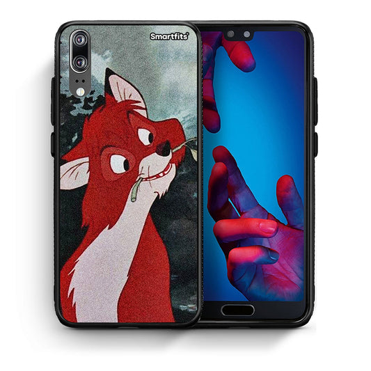 Θήκη Huawei P20 Tod And Vixey Love 1 από τη Smartfits με σχέδιο στο πίσω μέρος και μαύρο περίβλημα | Huawei P20 Tod And Vixey Love 1 case with colorful back and black bezels