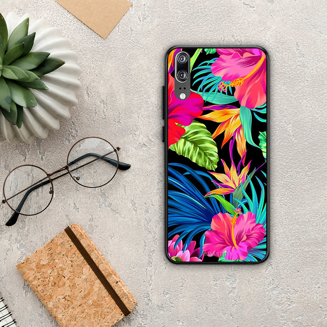 Tropical Flowers - Huawei P20 θήκη