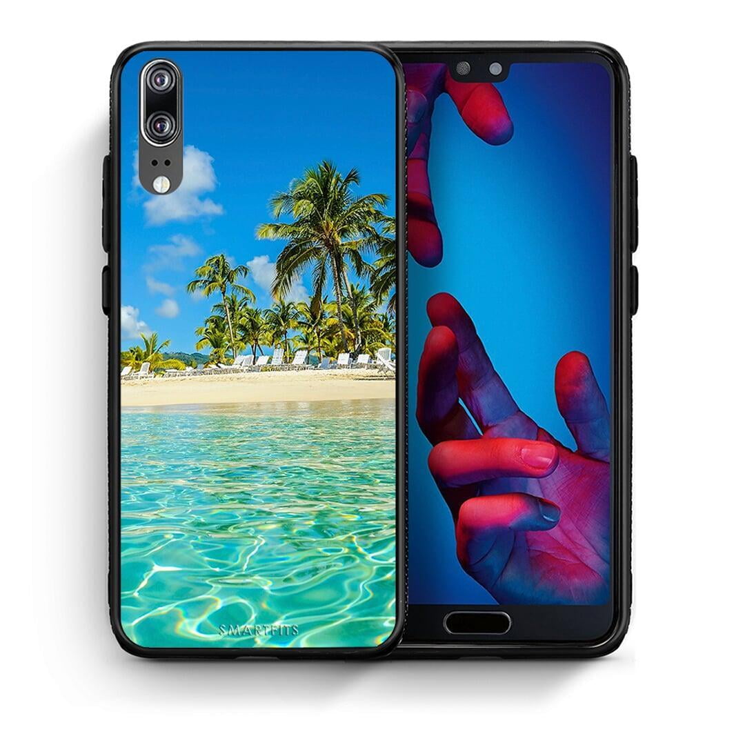 Θήκη Huawei P20 Tropical Vibes από τη Smartfits με σχέδιο στο πίσω μέρος και μαύρο περίβλημα | Huawei P20 Tropical Vibes case with colorful back and black bezels