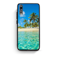 Thumbnail for Huawei P20 Tropical Vibes Θήκη από τη Smartfits με σχέδιο στο πίσω μέρος και μαύρο περίβλημα | Smartphone case with colorful back and black bezels by Smartfits