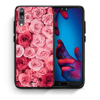 Thumbnail for Θήκη Huawei P20 RoseGarden Valentine από τη Smartfits με σχέδιο στο πίσω μέρος και μαύρο περίβλημα | Huawei P20 RoseGarden Valentine case with colorful back and black bezels