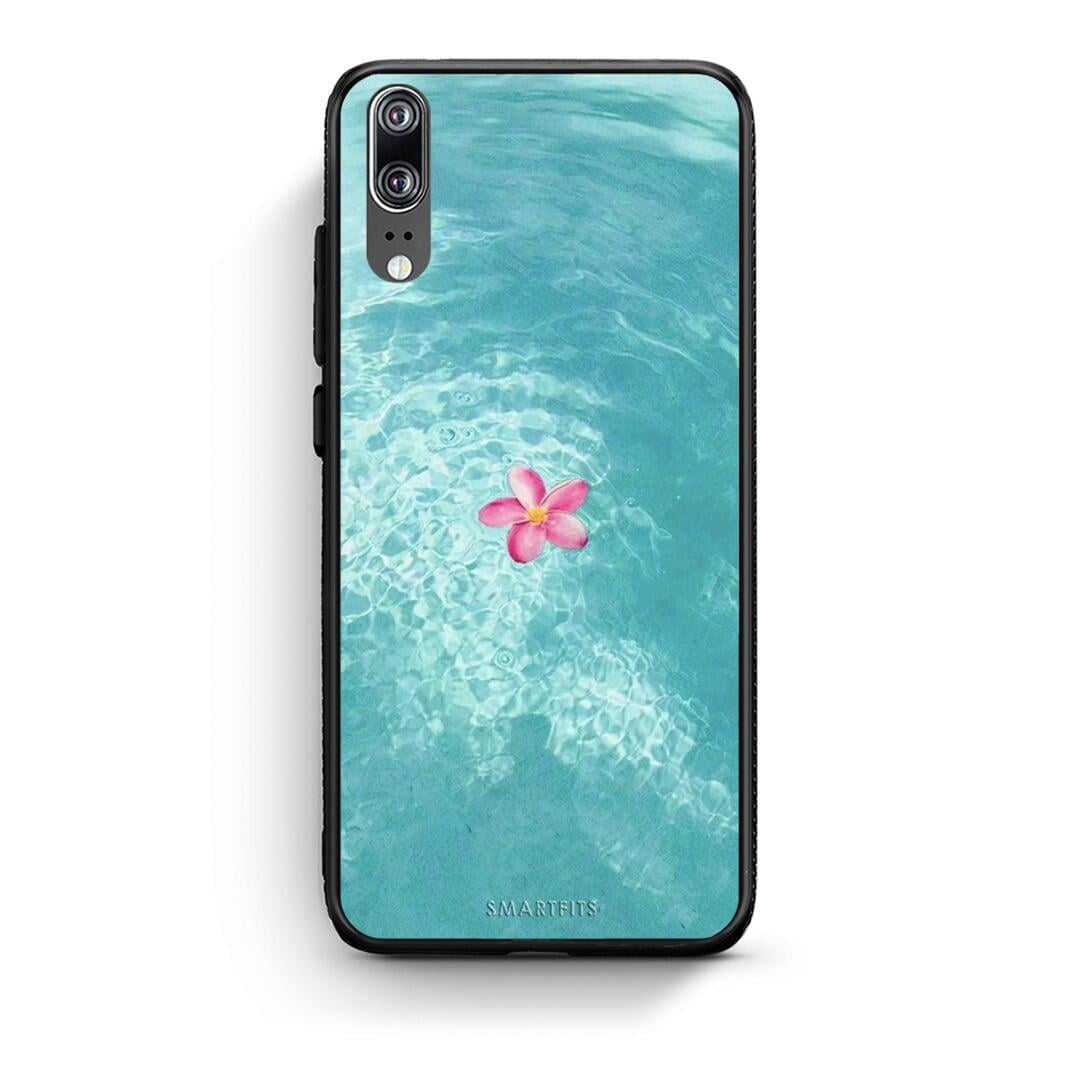Huawei P20 Water Flower Θήκη από τη Smartfits με σχέδιο στο πίσω μέρος και μαύρο περίβλημα | Smartphone case with colorful back and black bezels by Smartfits