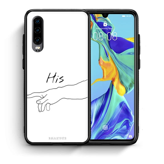 Θήκη Αγίου Βαλεντίνου Huawei P30 Aeshetic Love 2 από τη Smartfits με σχέδιο στο πίσω μέρος και μαύρο περίβλημα | Huawei P30 Aeshetic Love 2 case with colorful back and black bezels