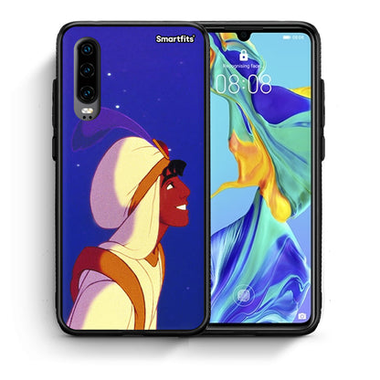 Θήκη Huawei P30 Alladin And Jasmine Love 1 από τη Smartfits με σχέδιο στο πίσω μέρος και μαύρο περίβλημα | Huawei P30 Alladin And Jasmine Love 1 case with colorful back and black bezels