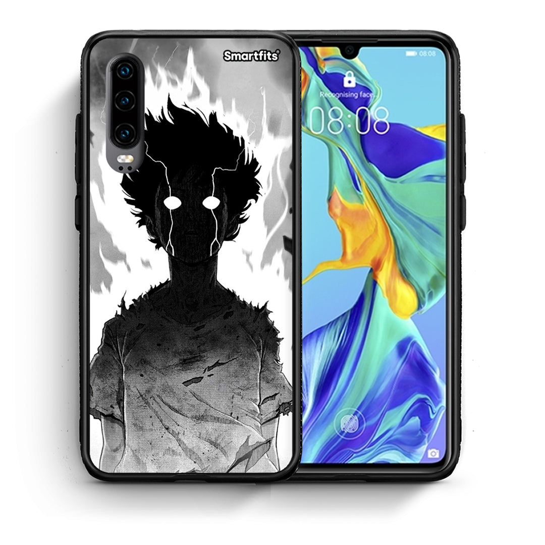 Θήκη Huawei P30 Anime Boy από τη Smartfits με σχέδιο στο πίσω μέρος και μαύρο περίβλημα | Huawei P30 Anime Boy case with colorful back and black bezels