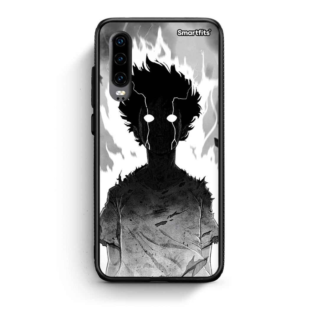 Huawei P30 Anime Boy Θήκη από τη Smartfits με σχέδιο στο πίσω μέρος και μαύρο περίβλημα | Smartphone case with colorful back and black bezels by Smartfits