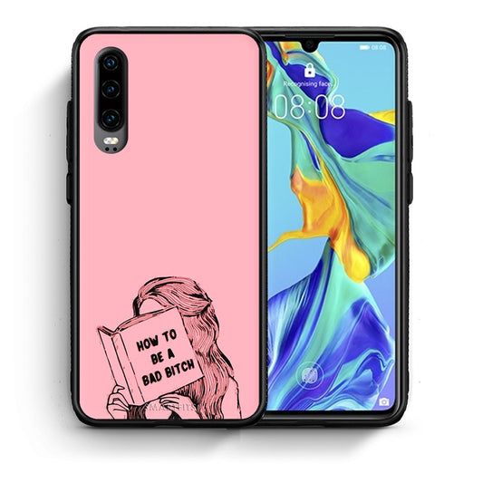 Θήκη Huawei P30 Bad Bitch από τη Smartfits με σχέδιο στο πίσω μέρος και μαύρο περίβλημα | Huawei P30 Bad Bitch case with colorful back and black bezels
