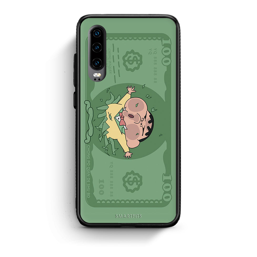 Huawei P30 Big Money Θήκη Αγίου Βαλεντίνου από τη Smartfits με σχέδιο στο πίσω μέρος και μαύρο περίβλημα | Smartphone case with colorful back and black bezels by Smartfits