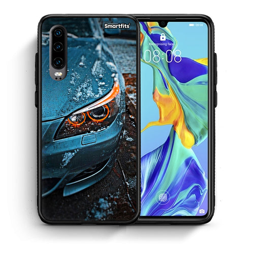 Θήκη Huawei P30 Bmw E60 από τη Smartfits με σχέδιο στο πίσω μέρος και μαύρο περίβλημα | Huawei P30 Bmw E60 case with colorful back and black bezels
