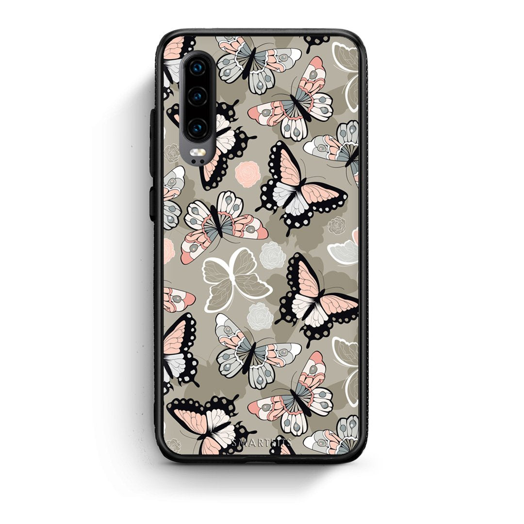 135 - Huawei P30  Butterflies Boho case, cover, bumper