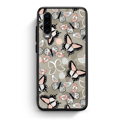 135 - Huawei P30  Butterflies Boho case, cover, bumper