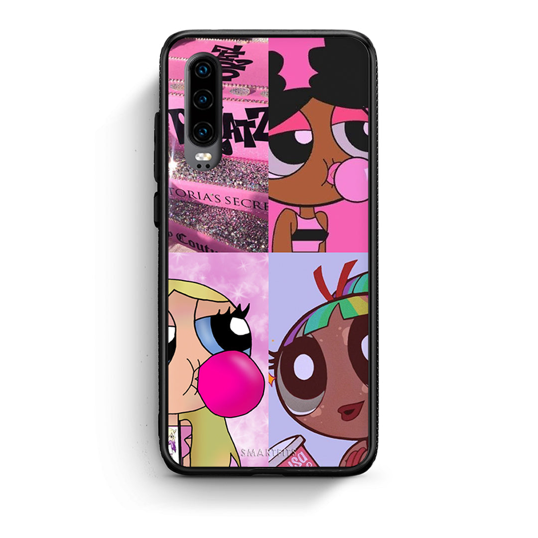 Huawei P30 Bubble Girls Θήκη Αγίου Βαλεντίνου από τη Smartfits με σχέδιο στο πίσω μέρος και μαύρο περίβλημα | Smartphone case with colorful back and black bezels by Smartfits