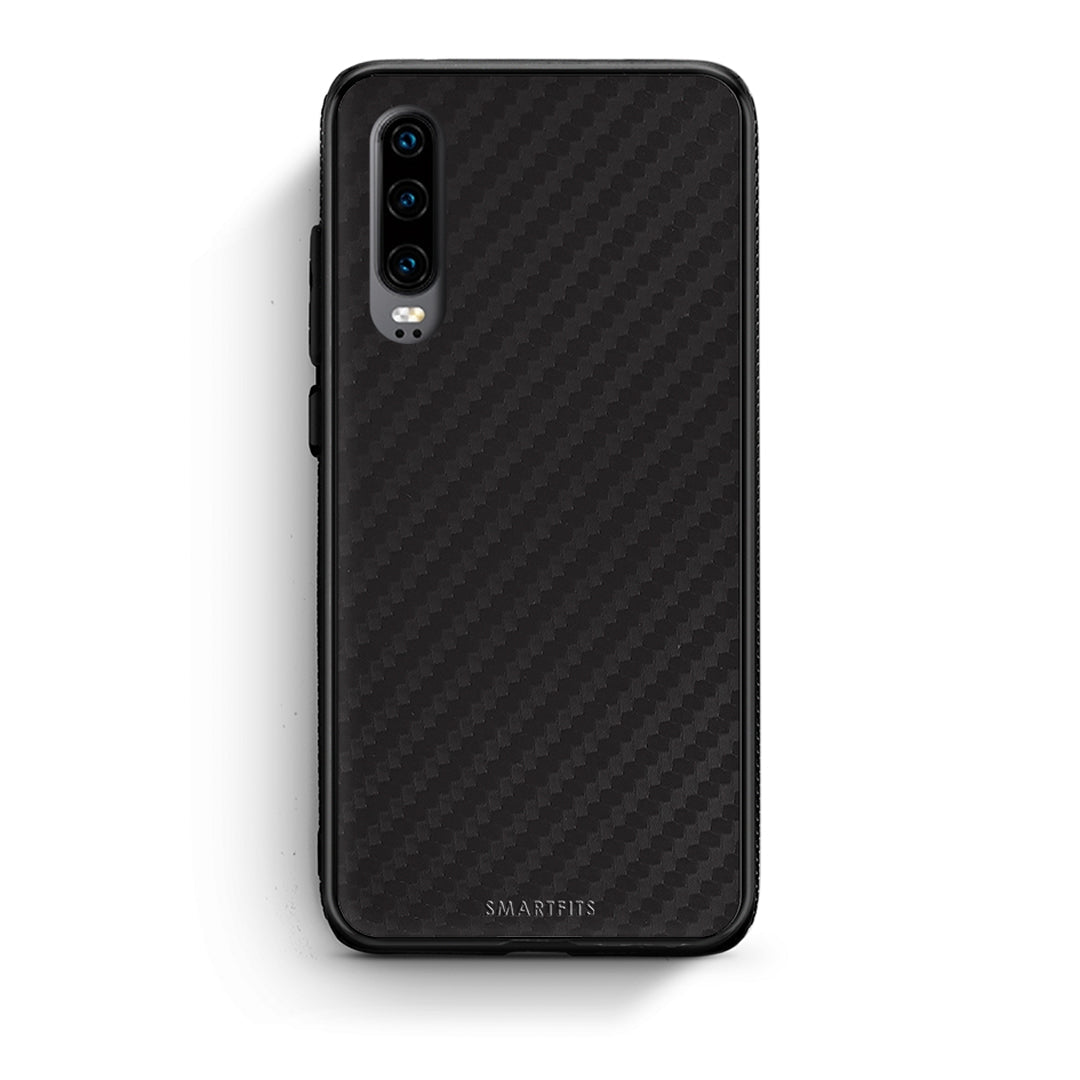Huawei P30 Carbon Black θήκη από τη Smartfits με σχέδιο στο πίσω μέρος και μαύρο περίβλημα | Smartphone case with colorful back and black bezels by Smartfits