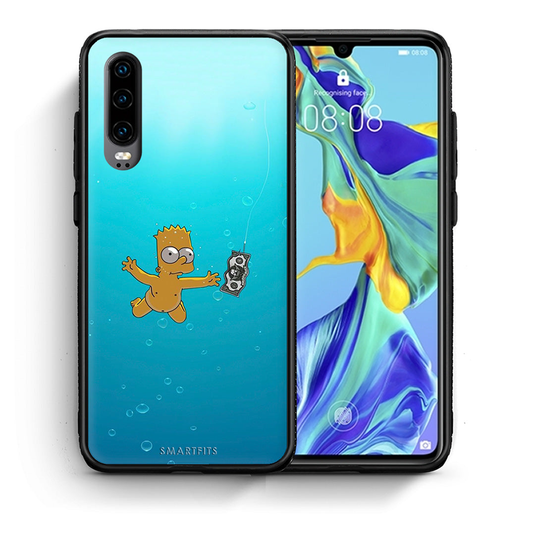 Θήκη Huawei P30 Chasing Money από τη Smartfits με σχέδιο στο πίσω μέρος και μαύρο περίβλημα | Huawei P30 Chasing Money case with colorful back and black bezels
